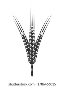 La mano de Spikelet dibujada aislada en el fondo blanco. Elemento de diseño. Ilustración del vector