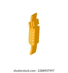 spikelet yellow wheat isometric icon vector. spikelet yellow wheat sign. isolated symbol illustration