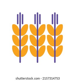 Spikelets and grains of wheat glyph icon. Agriculture sign. Graph symbol for your web site design, logo, app, UI. Vector illustration, EPS10.