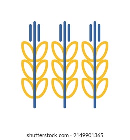 Spikelets and grains of wheat icon. Agriculture sign. Graph symbol for your web site design, logo, app, UI. Vector illustration, EPS10.