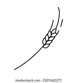 spikelets ripe wheat line icon vector. spikelets ripe wheat sign. isolated contour symbol black illustration