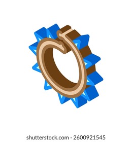 spikes accessories diy fashion handmade isometric icon vector. spikes accessories diy fashion handmade sign. isolated symbol illustration