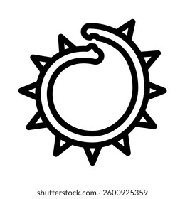 spikes accessories diy fashion handmade line icon vector. spikes accessories diy fashion handmade sign. isolated contour symbol black illustration