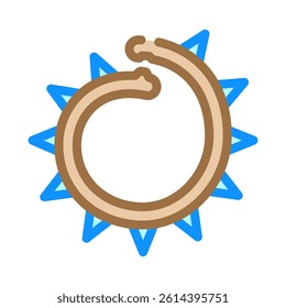 spikes accessories diy fashion handmade color icon vector. spikes accessories diy fashion handmade sign. isolated symbol illustration