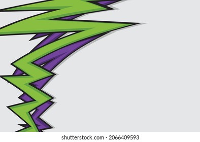 Patrón Spikes con color verde y púrpura y algo de espacio de copia