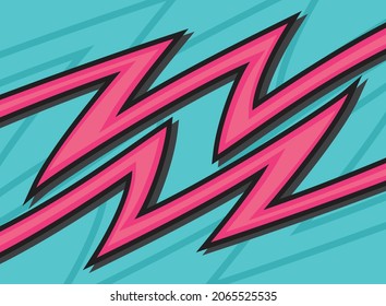 Spikes pattern with retro color theme