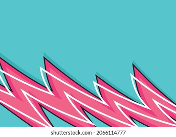 Spikes pattern with retro color theme and some copy space area