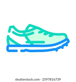 spikes shoes running accessories color icon vector. spikes shoes running accessories sign. isolated symbol illustration