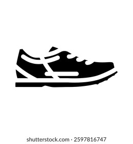 spikes shoes running accessories glyph icon vector. spikes shoes running accessories sign. isolated symbol illustration