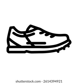 spikes shoes running accessories line icon vector. spikes shoes running accessories sign. isolated contour symbol black illustration