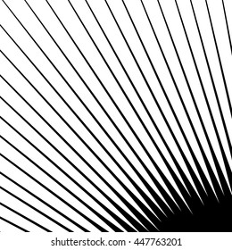 Spikes spreading from a central point. Geometric vector illustration. Spokes, radial lines editable element.