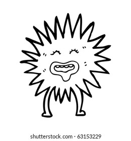 spiky creature cartoon