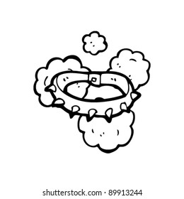 spiky dog collar cartoon