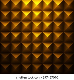 Spiky golden vector background.