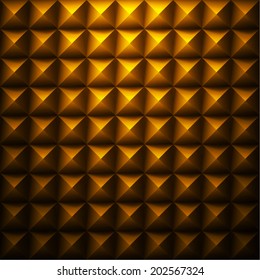 Spiky golden wall. Vector background.