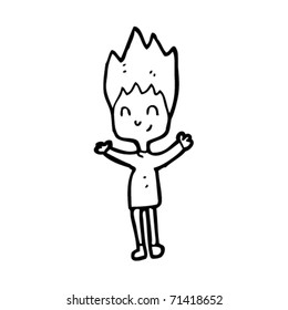 spiky hair boy cartoon