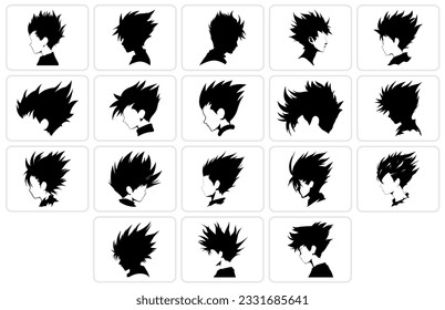 Hair Anime Outline PNG Transparent Images Free Download, Vector Files