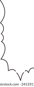 Spiky handwritten speech bubble frame, simple line style
