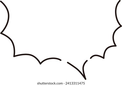 Spiky handwritten speech bubble frame, simple line style
