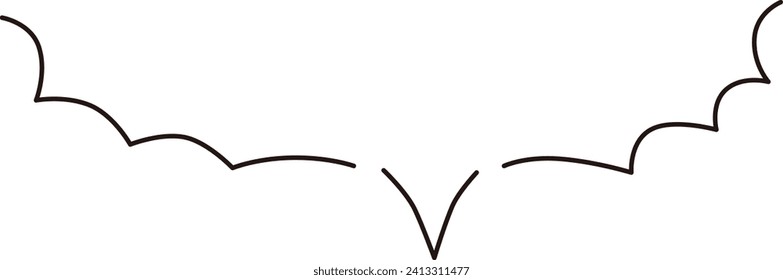 Spiky handwritten speech bubble frame, simple line style

