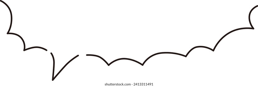 Spiky handwritten speech bubble frame, simple line style

