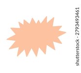 Spiky orange explosion comic message box