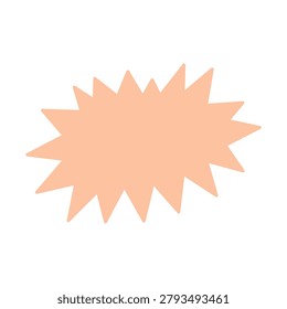 Spiky orange explosion comic message box