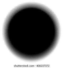 Spiky, pointed shape with blank space. abstract minimal monochrome graphics