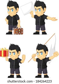 Spiky Rocker Boy Customizable Mascot 