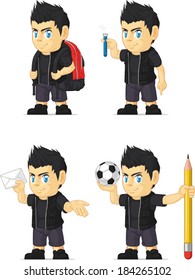 Spiky Rocker Boy Customizable Mascot 