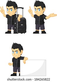 Spiky Rocker Boy Customizable Mascot 