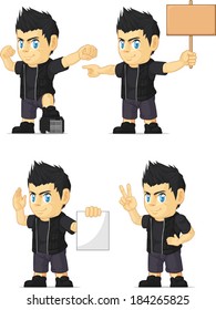 Spiky Rocker Boy Customizable Mascot 