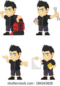 Spiky Rocker Boy Customizable Mascot 