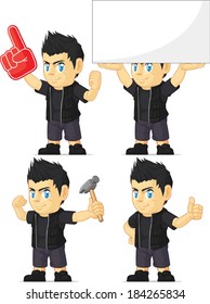 Spiky Rocker Boy Customizable Mascot 