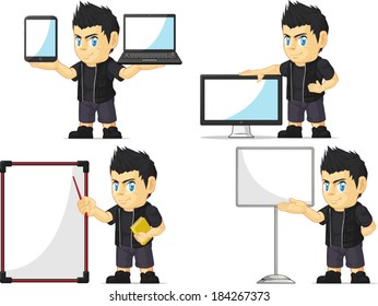 Spiky Rocker Boy Customizable Mascot 