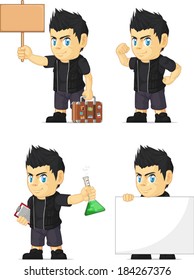 Spiky Rocker Boy Customizable Mascot 