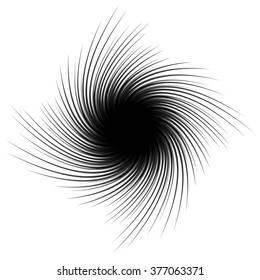 Spiky shape with distortion abstract