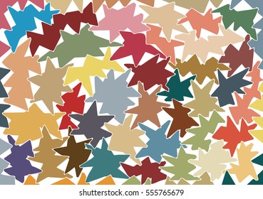 Spiky shapes interwoven into exciting modern pattern
