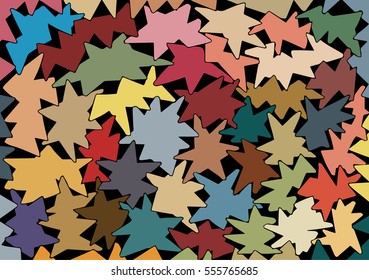 Spiky shapes pattern, in pastel colors