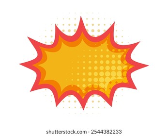 A spiky speech bubble. Isolated Vector Illustration