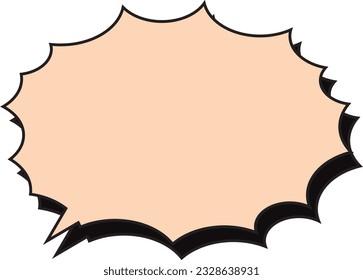 Spiky Speech Bubble with shadow Yellow