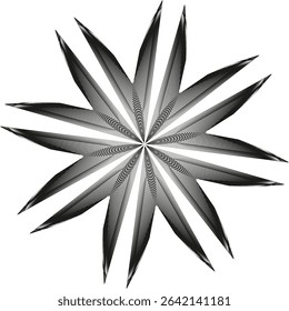 Spiky star icon. Radiant geometric shape. Sharp line burst. Vector abstract symbol.