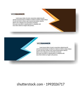 banner web de diseño de versión puntiaguda