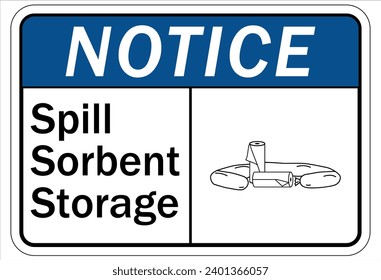 Spill clean up sign and labels