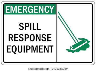 Spill clean up sign and labels
