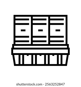 spill containment injury prevention line icon vector. spill containment injury prevention sign. isolated contour symbol black illustration