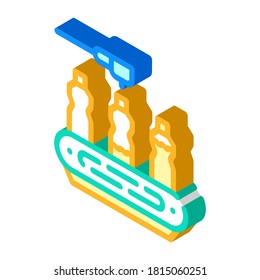 spill conveyor isometric icon vector. spill conveyor sign. isolated symbol illustration