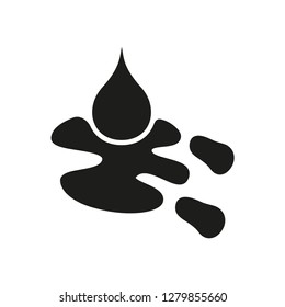 Spill Oil Icon Vector Logo Template