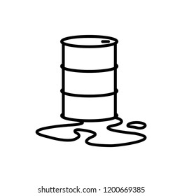 Spill Oil Icon Vector Template