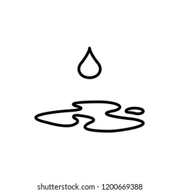 Spill Oil Icon Vector Template